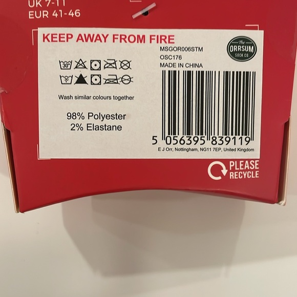 NIB men's French Fry socks in size 8-12 - Picture 3 of 3